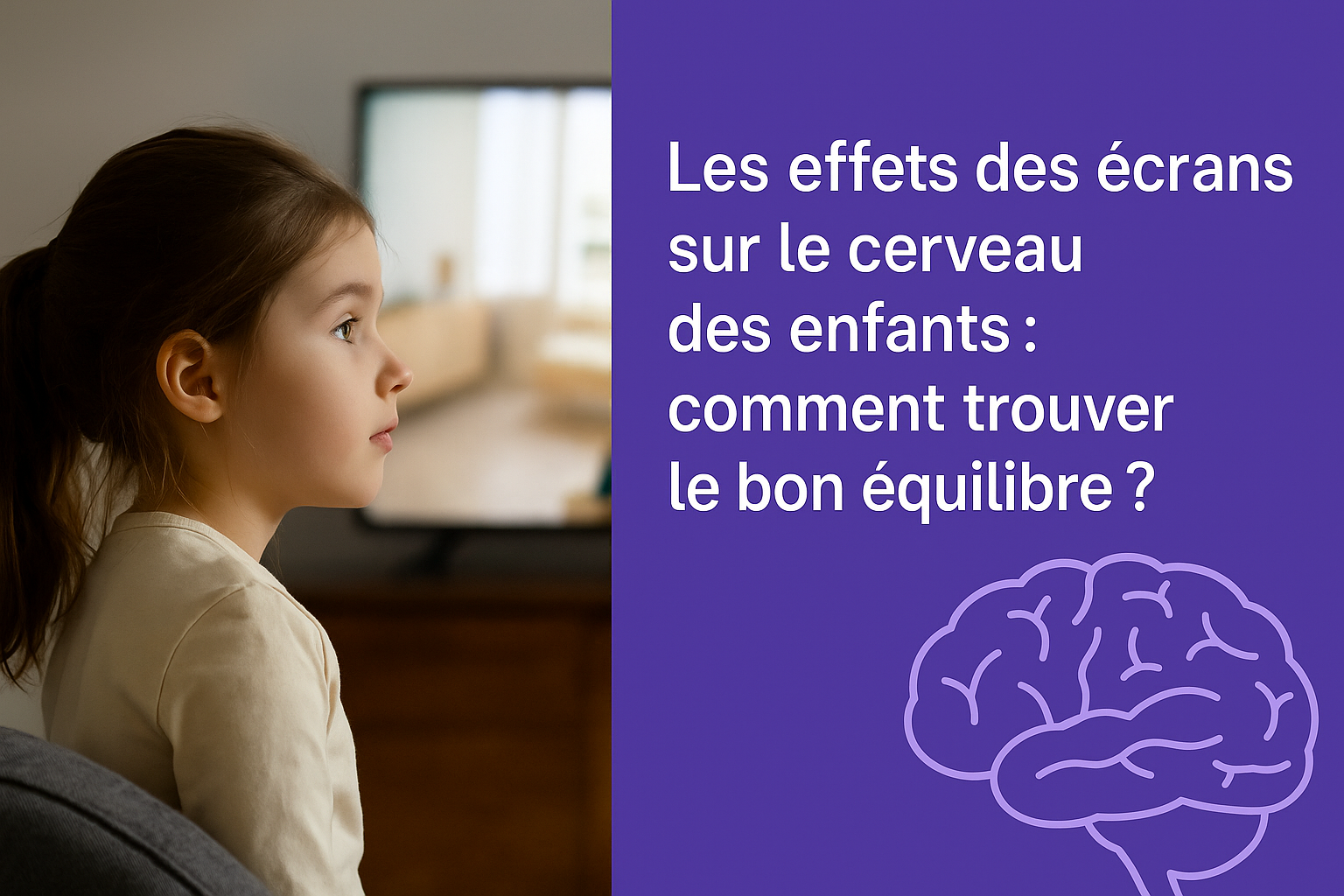 Un enfant regarde la télévision, illustrant les effets des écrans sur le cerveau des enfants. Article de Victoire Dodemont, neuropsychologue à Wavre et Éghezée.